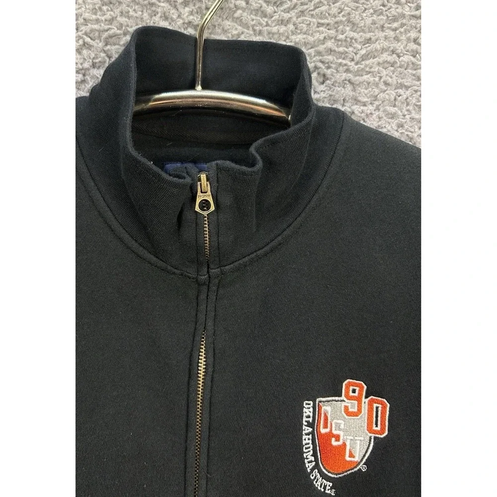Jansport Oklahoma State University Cowboys Full Zip Sweater Sz Large Mock Neck